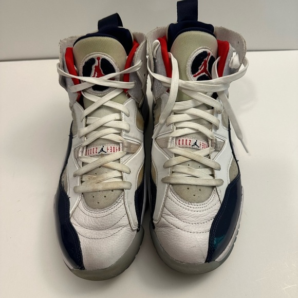 Nike Air Jordan Jumpam Two Trey DO1925 102 "White/Navy-University Red" Size 10 - Picture 5 of 16